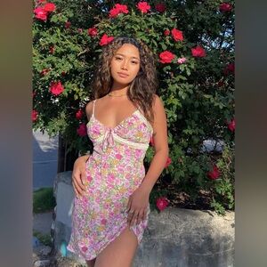 Princess Polly EMILEE MINI DRESS PINK FLORAL Size 10